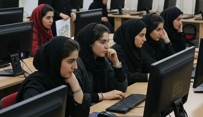Afghan Girls Studying Computer In Computerlab